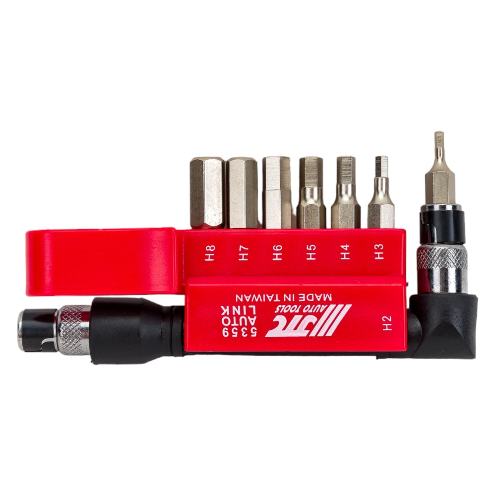 Набор шестигранных вставок 1/4 DR HEX 2,3,4,5,6,7,8 с Г-образным ...