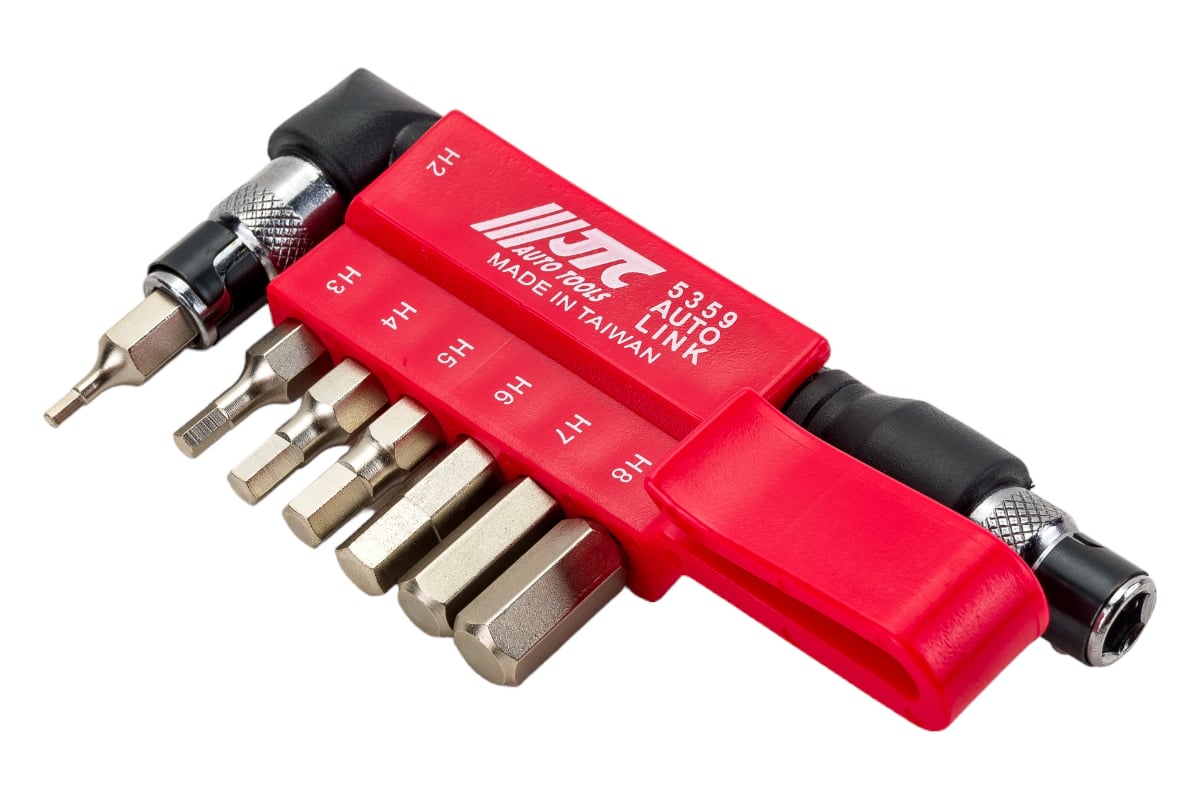 Набор шестигранных вставок 1/4 DR HEX 2,3,4,5,6,7,8 с Г-образным ...