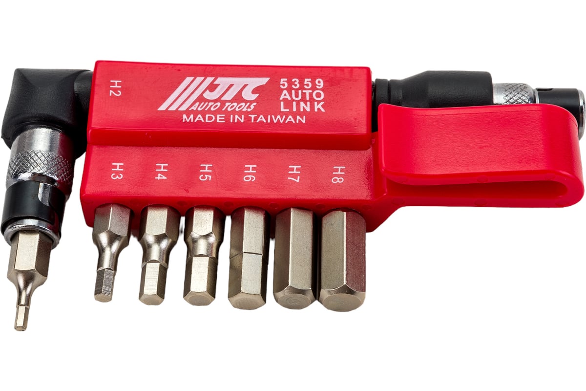 Набор шестигранных вставок 1/4 DR HEX 2,3,4,5,6,7,8 с Г-образным ...