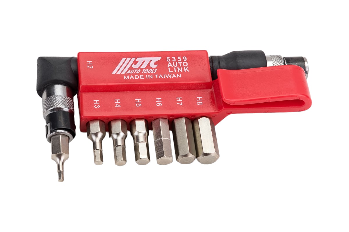 Набор шестигранных вставок 1/4 DR HEX 2,3,4,5,6,7,8 с Г-образным ...