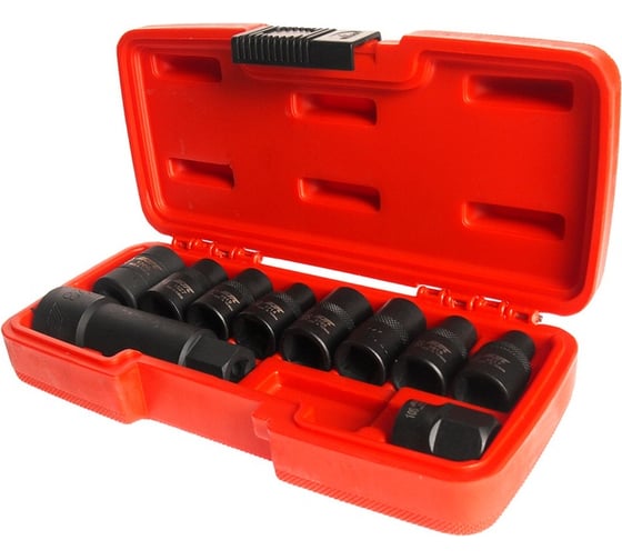 Набор специальных пятигранных головок 1/2",3/8" и RIBE 10шт JTC-4918S