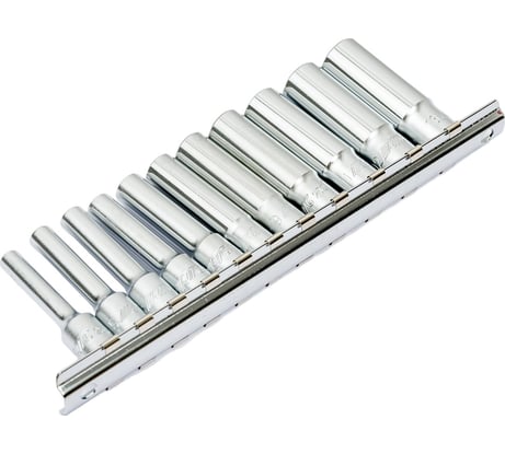 Набор головок торцевых JTC 1/4" 6-ти гранных 04-13мм глубоких L=50мм 11 предметов -H211M 700765