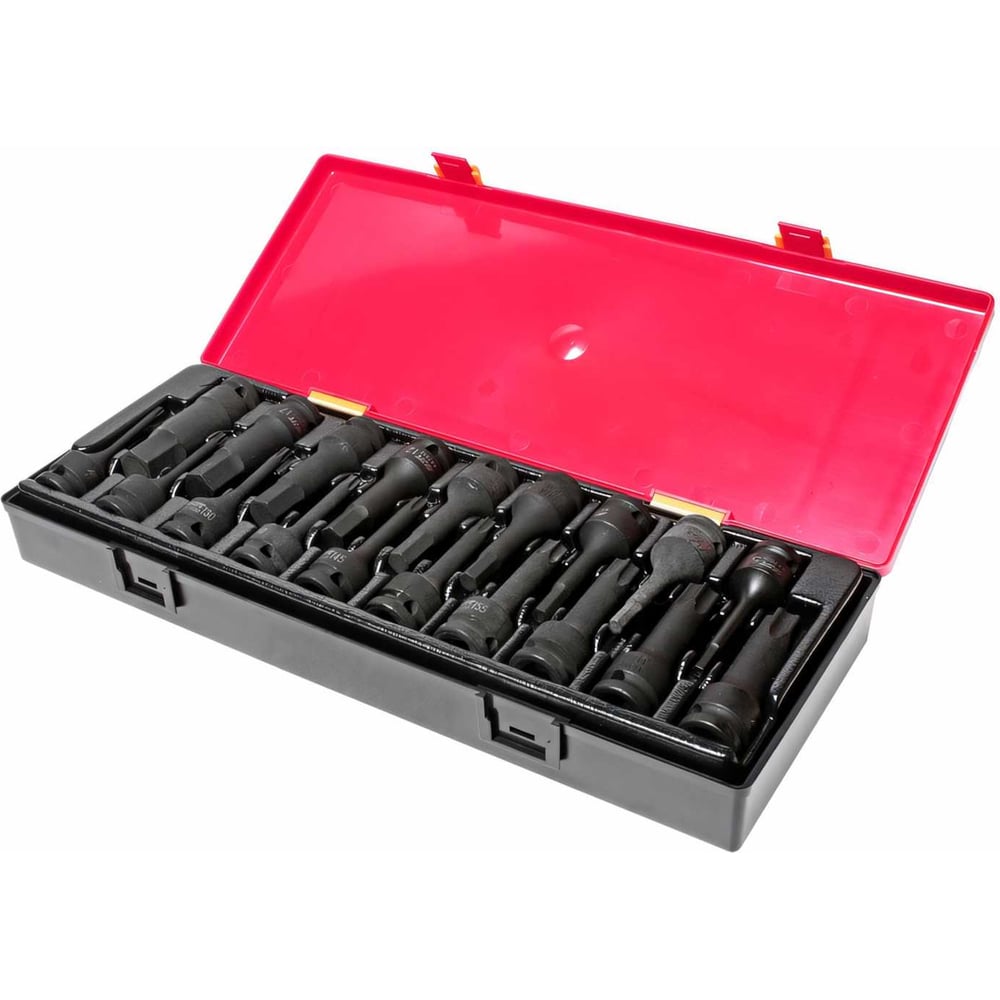 Набор ударных торцевых головок 1/2" TORX, HEX в кейсе 19шт JTC-K4191 ...