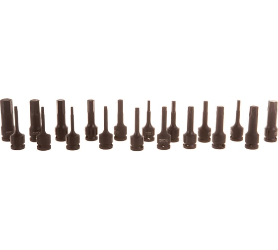 Набор ударных торцевых головок 1/2" TORX, HEX в кейсе 19шт JTC-K4191