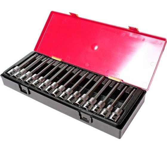 Набор торцевых головок 1/2" TORX, HEX, SPLINE в кейсе 15шт JTC-K4152 1