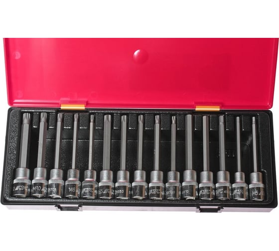 Набор торцевых головок 1/2" TORX, HEX, SPLINE в кейсе 15шт JTC-K4152