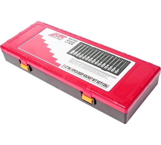 Набор торцевых головок 1/2" TORX, HEX, SPLINE в кейсе 15шт JTC-K4152