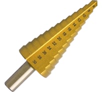 Сверло ступенчатое 6-30 мм, 13 ступеней, Р6М5 нитрид титан Волжский Инструмент 5038006