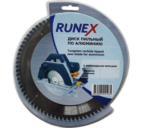 Диск пильный по алюминию (210х32/30 мм; Z60) Runex 553003