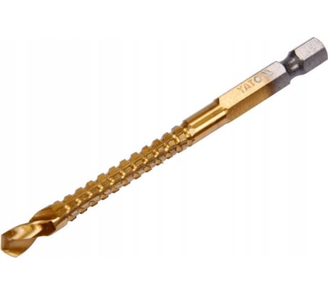 Сверло фрезеровальное по металлу 6 мм, HSS-TIN YATO YT-44823