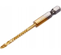 Сверло фрезеровальное по металлу 4 мм, HSS-TIN YATO YT-44821