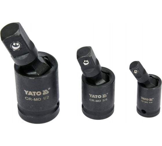 Набор ударных карданов 3 шт, 1/4", 3/8", 1/2" YATO YT-10643