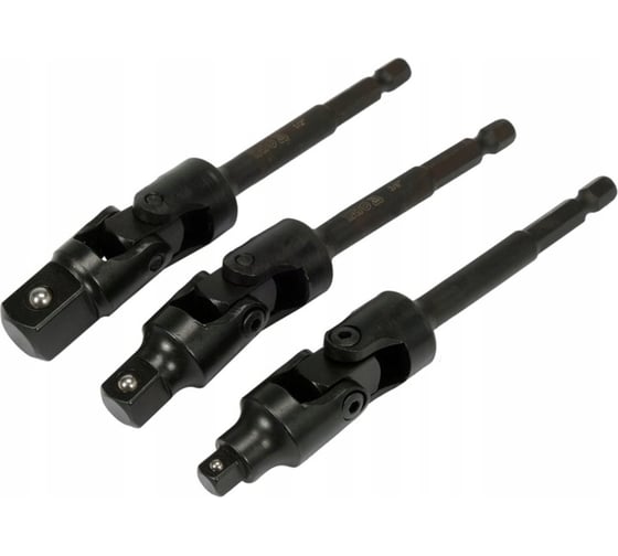 Набор карданных переходников 3 шт,  1/2", 1/4", 3/8" YATO YT-04641