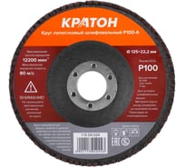 Круг лепестковый шлифовальный Кратон 125 мм Р100-А 1 13 04 024