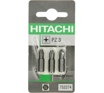 Биты (3 шт; PZ 3; 25 мм; 1/4") Hitachi HTC-752274