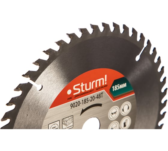 Диск пильный по дереву (185х20 мм; 48T) Sturm 9020-185-20-48T