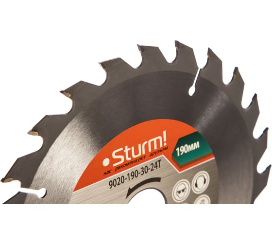 Диск пильный по дереву (190х30 мм; 24T) Sturm 9020-190-30-24T