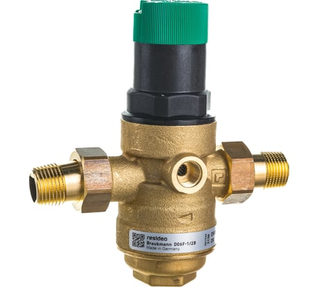 Регулятор давления на холодную и горячую воду Honeywell диапазон регулировки DN15 (1/2") 1.5-6 атм D06F-1/2B
