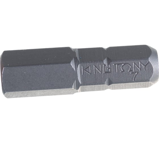 Торцевая вставка (бита) 1/4", HEX, 7мм, 25мм KING TONY 102507H