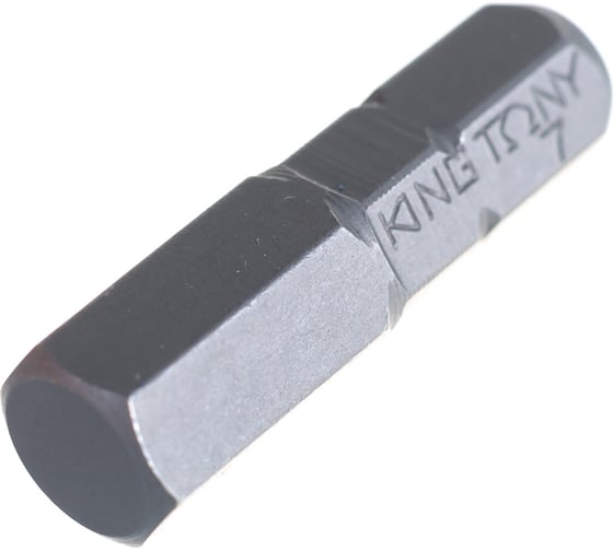 Торцевая вставка (бита) 1/4", HEX, 7мм, 25мм KING TONY 102507H