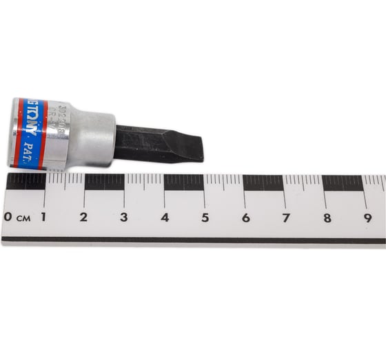 Торцевая насадка (бита) 3/8", Slotted, 1.2х8мм, 50мм KING TONY 302208