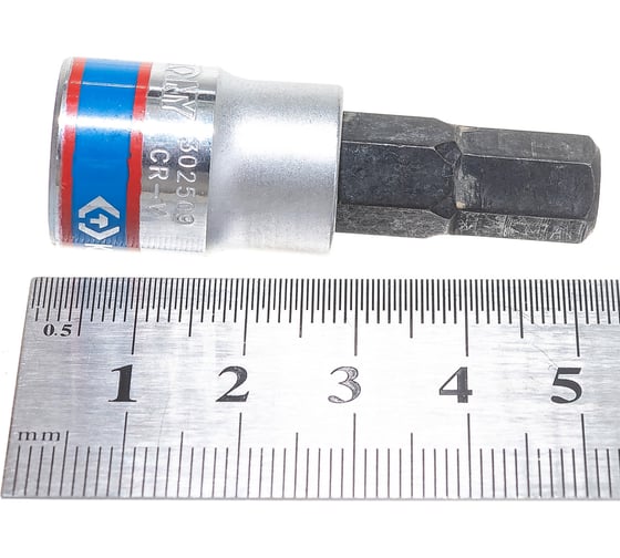 Торцевая насадка (бита) 3/8", HEX, 9мм, 50мм KING TONY 302509