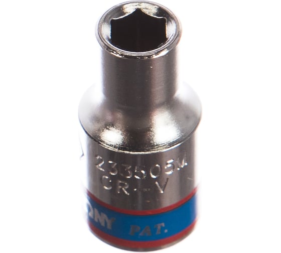Торцевая стандартная шестигранная головка 1/4", 5мм KING TONY 233505M