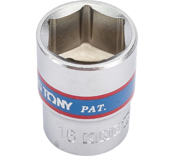 Торцевая стандартная шестигранная головка 3/8", 16мм KING TONY 333516M