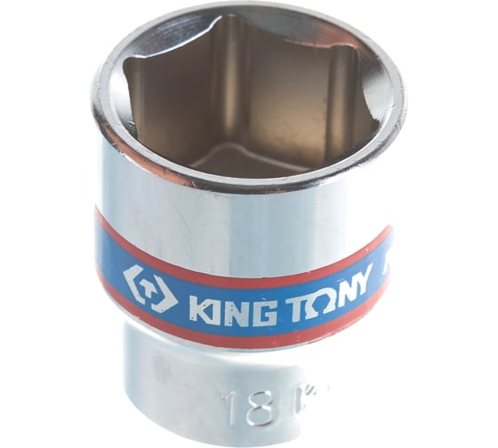 Торцевая стандартная шестигранная головка 3/8", 18мм KING TONY 333518M