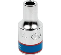 Торцевая стандартная двенадцатигранная головка 1/4", 4мм KING TONY 233004M