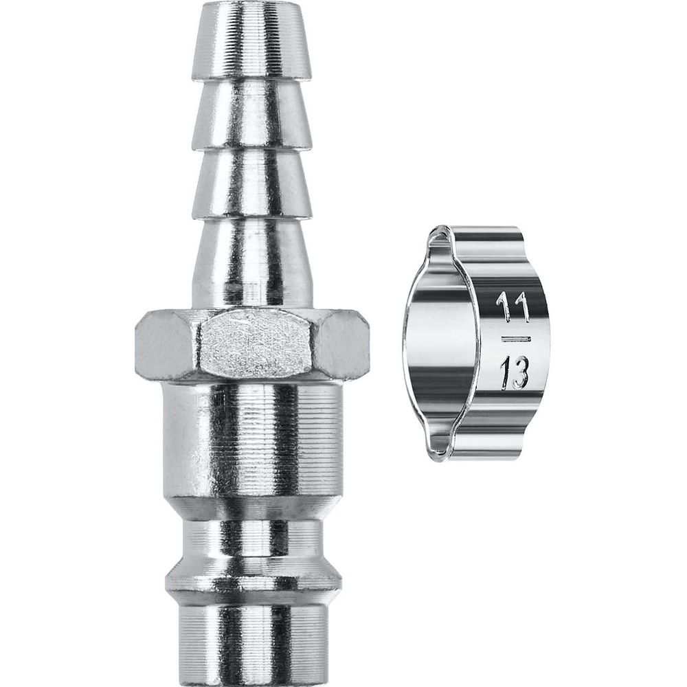 Переходник KRAFTOOL штуцер "елочка" 8 мм - рапид штуцер, с хомутом ...