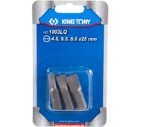 Набор вставок (бит) 1/4", шлицевые, 4.5х0.6, 6.5х1.2, 8.0х1.2, 3шт KING TONY 1003LQ