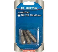 Набор вставок (бит) 1/4", TORX, Т20, Т25, Т30, 3шт KING TONY 1003TQ01