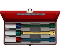 Набор глубоких ударных торцевых головок и удлинителей 1/2", 17, 19, 21мм, ограничение момента KING TONY 4406MX