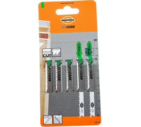 Пилка лобзиковая T 101 B (5 шт; HCS) HAWERA F00Y240515