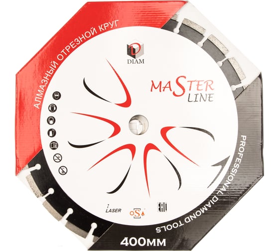 Круг отрезной по асфальту Master Line (400х3х10х25.4 мм) Diam 000528