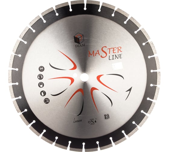 Круг отрезной по асфальту Master Line (450х3.4х10х25.4 мм) Diam 000529