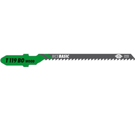 Пилка лобзиковая T 119 ВО (5 шт; HCS) HAWERA F00Y240531