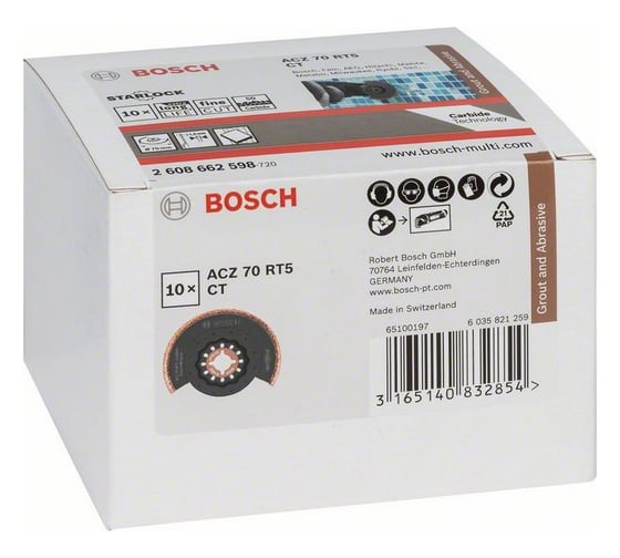 Твердосплавное сегментированное полотно для расшивки швов (70 мм; 10 шт.) Bosch 2608662598