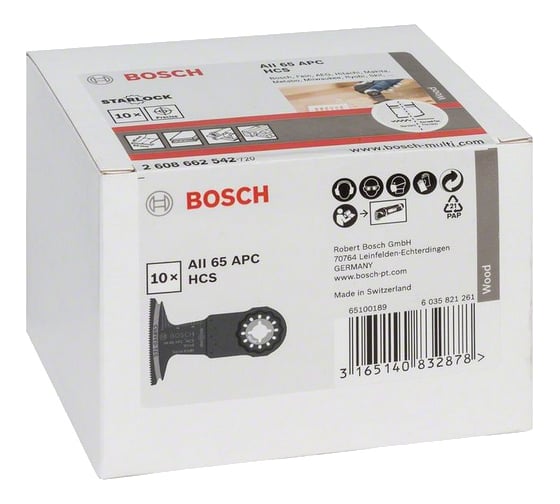 Полотно по дереву (65х40 мм; 10 шт.) Bosch 2608662542