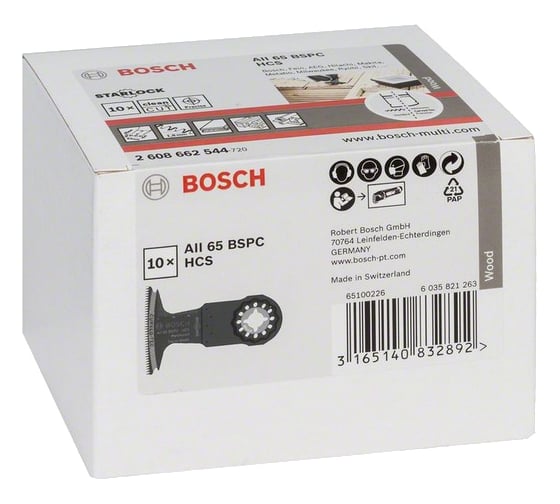 Полотно по твердому дереву (65x40 мм; 10 шт.) Bosch 2608662544
