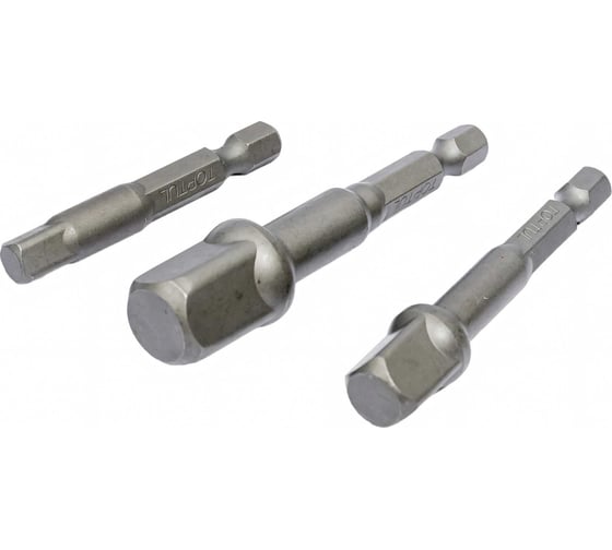 Набор адаптеров для торцевых головок 3 шт, 1/4", 3/8", 1/2" TOPTUL GAAR0301
