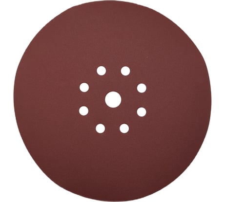 Круг шлифовальный RED D 225 мм, P180, на липучке, 10 шт, 9 отверстий PADU 10-D225-9-Р180кор
