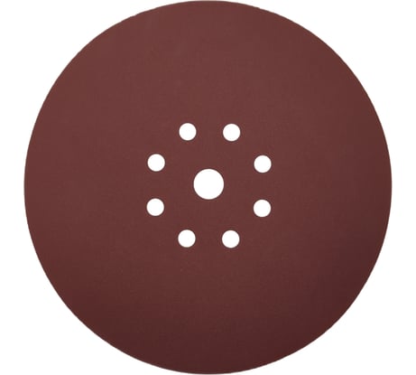 Круг шлифовальный RED D 225 мм, P240, на липучке, 10 шт, 9 отверстий PADU 10-D225-9-Р240кор