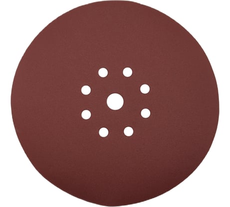 Круг шлифовальный RED D 225 мм, P150, на липучке, 10 шт, 9 отверстий PADU 10-D225-9-Р150кор