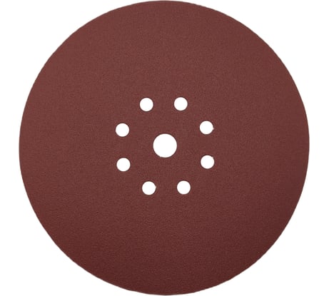 Круг шлифовальный RED D 225 мм, P100, на липучке, 10 шт, 9 отверстий PADU 10-D225-9-Р100кор