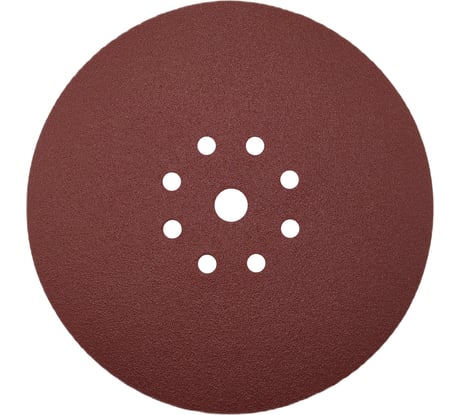 Круг шлифовальный RED D 225 мм, P80, на липучке, 10 шт, 9 отверстий PADU 10-D225-9-Р80кор