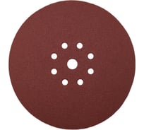 Круг шлифовальный RED D 225 мм, P60, на липучке, 10 шт, 9 отверстий PADU 10-D225-9-Р60кор