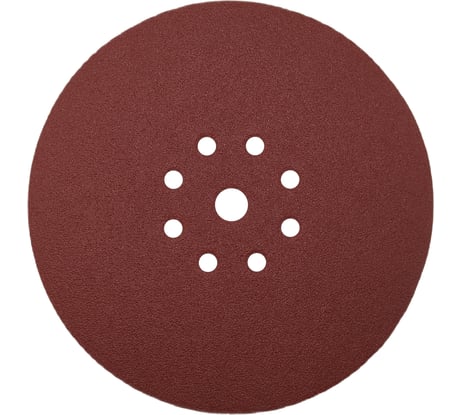 Круг шлифовальный RED D 225 мм, P60, на липучке, 10 шт, 9 отверстий PADU 10-D225-9-Р60кор