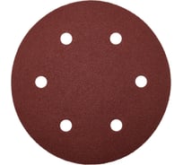 Круг шлифовальный RED D 225 мм, P40, на липучке, 10 шт, 6 отверстий PADU 10-D225-6-Р40кор